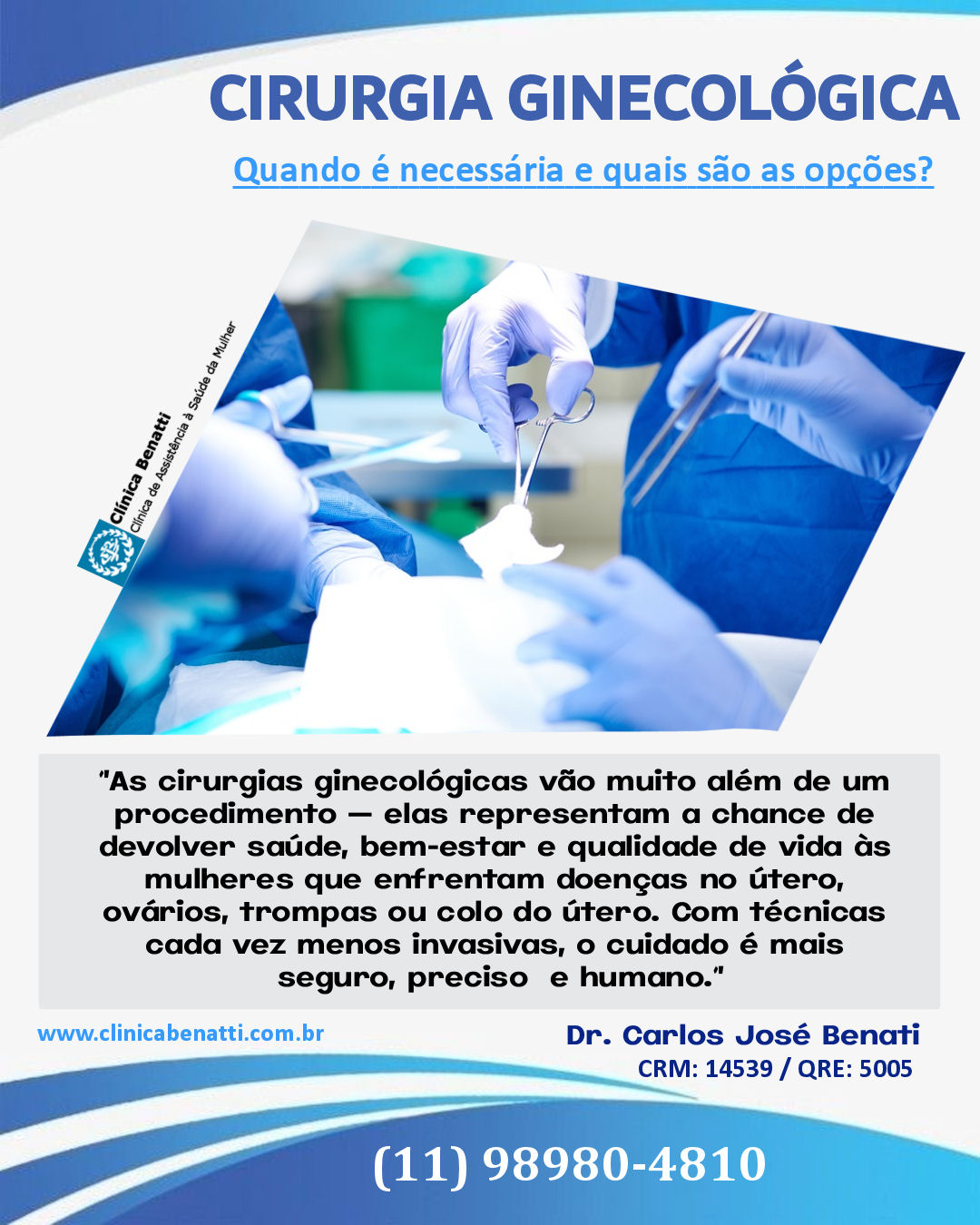 Cirurgia Ginecológica: quando é necessária e quais são as opções?