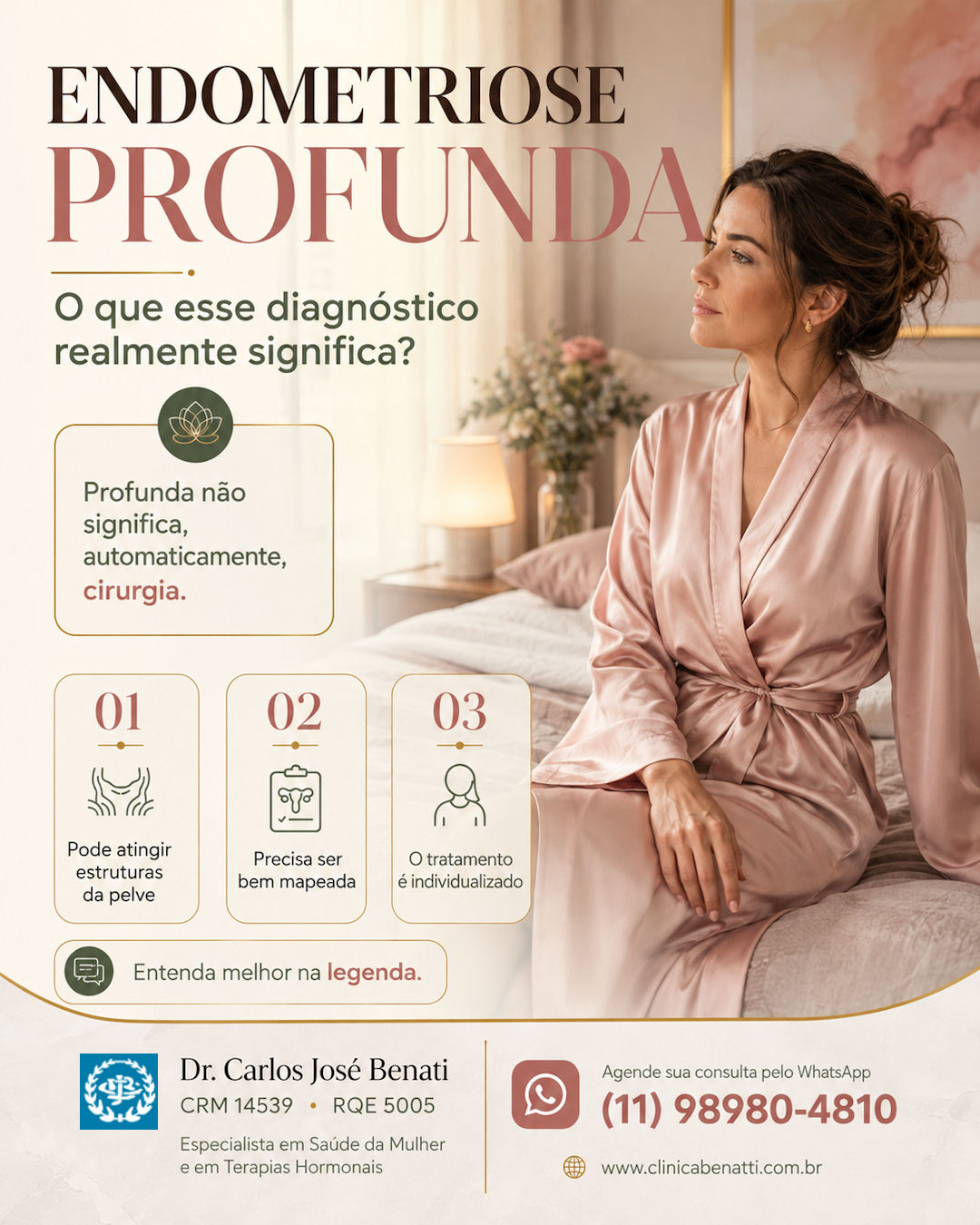Endometriose profunda e estruturas da pelve que podem ser afetadas