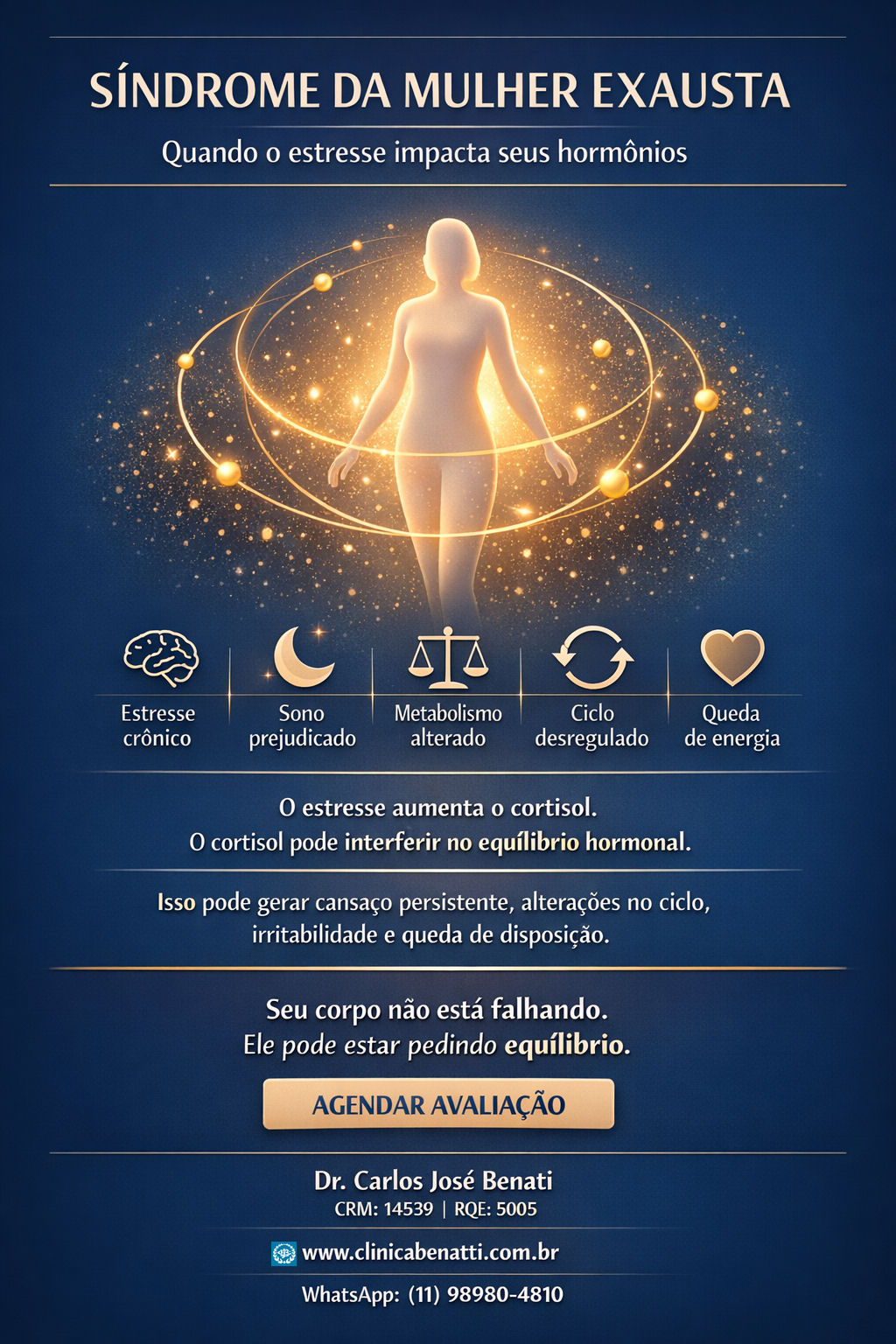 Síndrome da Mulher Exausta: não é drama. É hormônio.