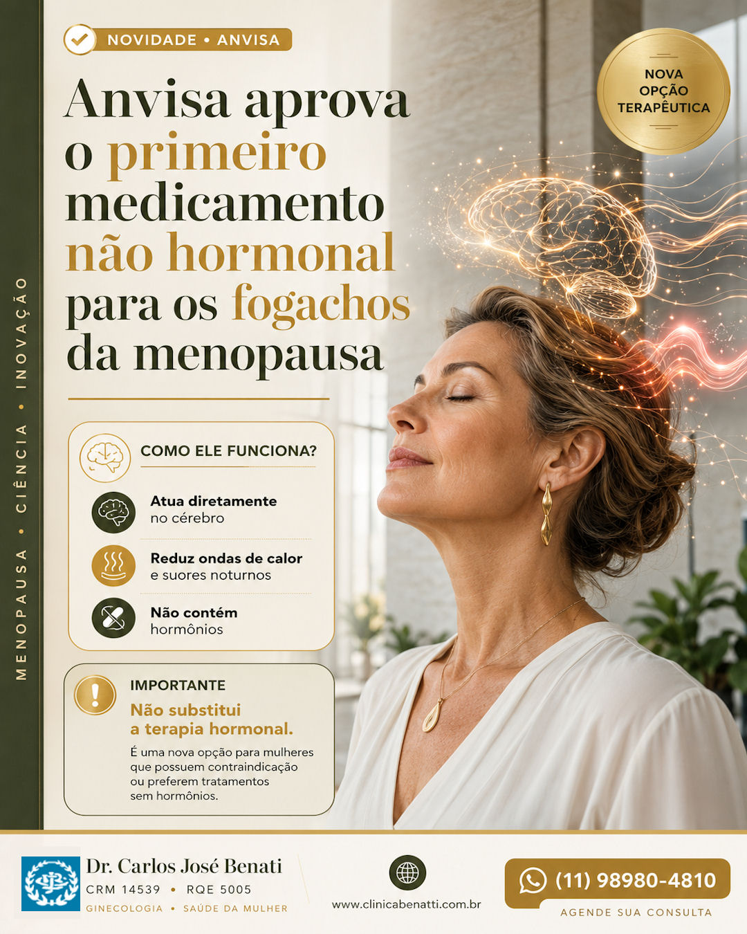 Fezolinetanto para tratamento dos fogachos da menopausa