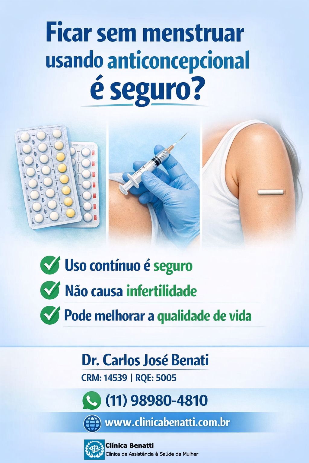 Ficar sem menstruar usando anticoncepcional é seguro?