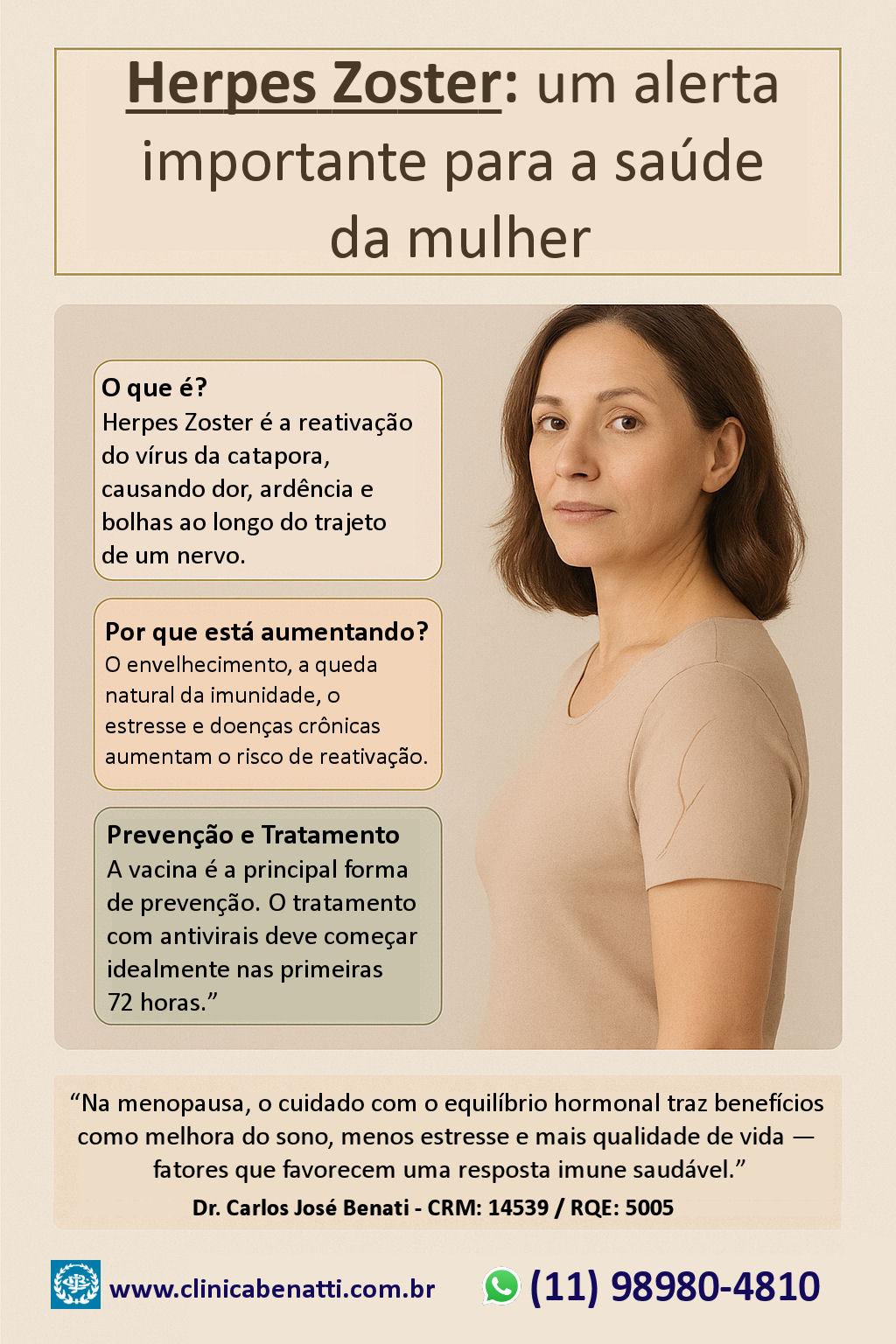 Herpes Zoster: um alerta importante para a saúde da mulher