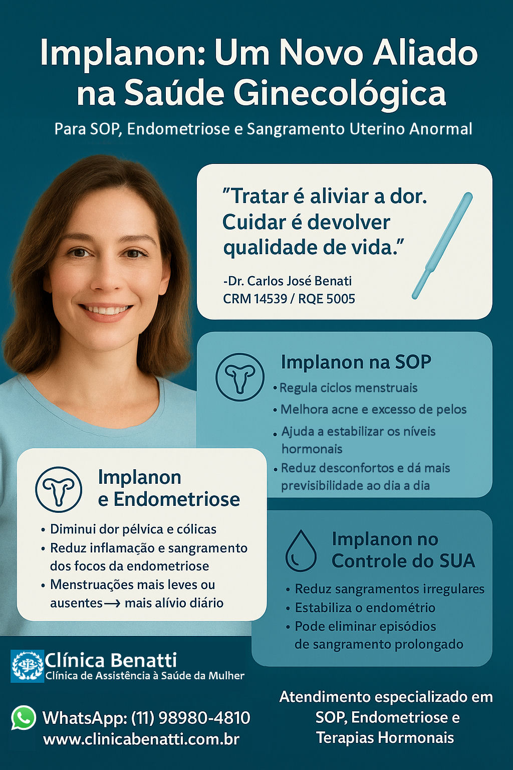 Implanon: um aliado moderno no cuidado da SOP, Endometriose e Sangramento Uterino Anormal