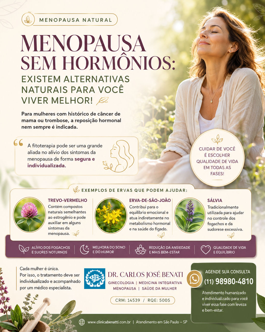 Alternativas naturais para os sintomas da menopausa