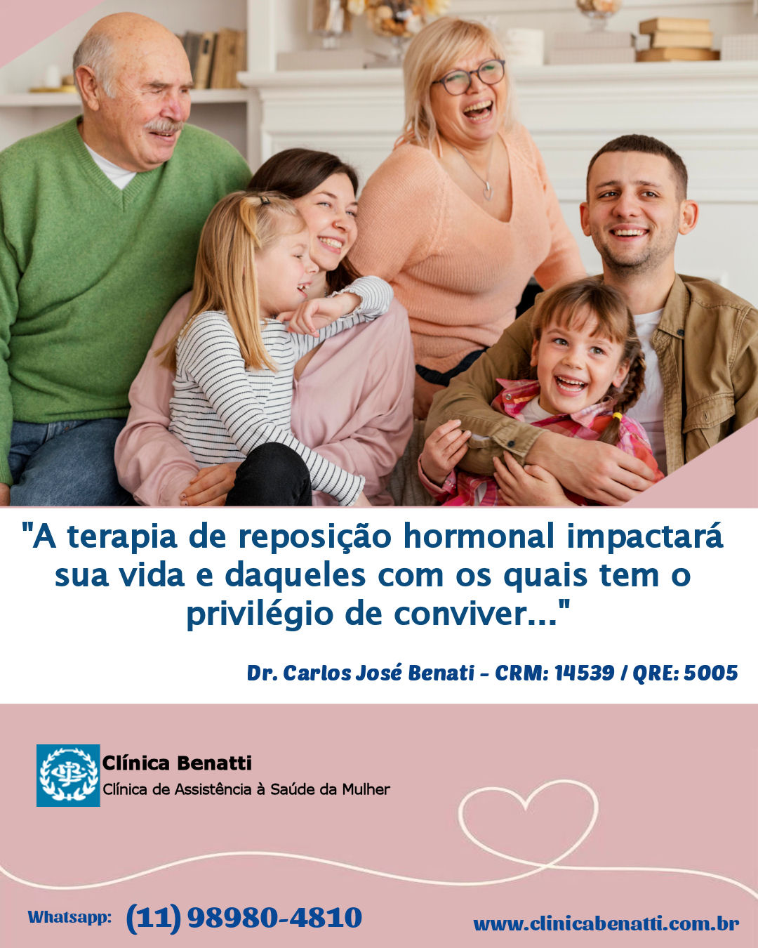 Reposição hormonal: quando você cuida de você, cuida de todos ao seu redor